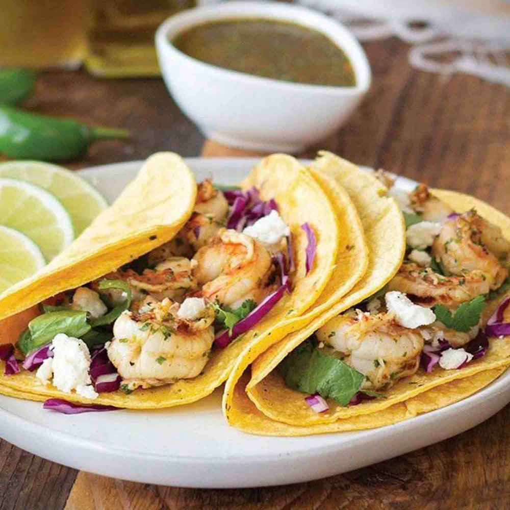 Mexican Chimichurri Prawn Tacos