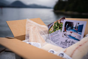
                  
                    Catch Sitka Alaskan hook & line wild-caught whitefish box.
                  
                