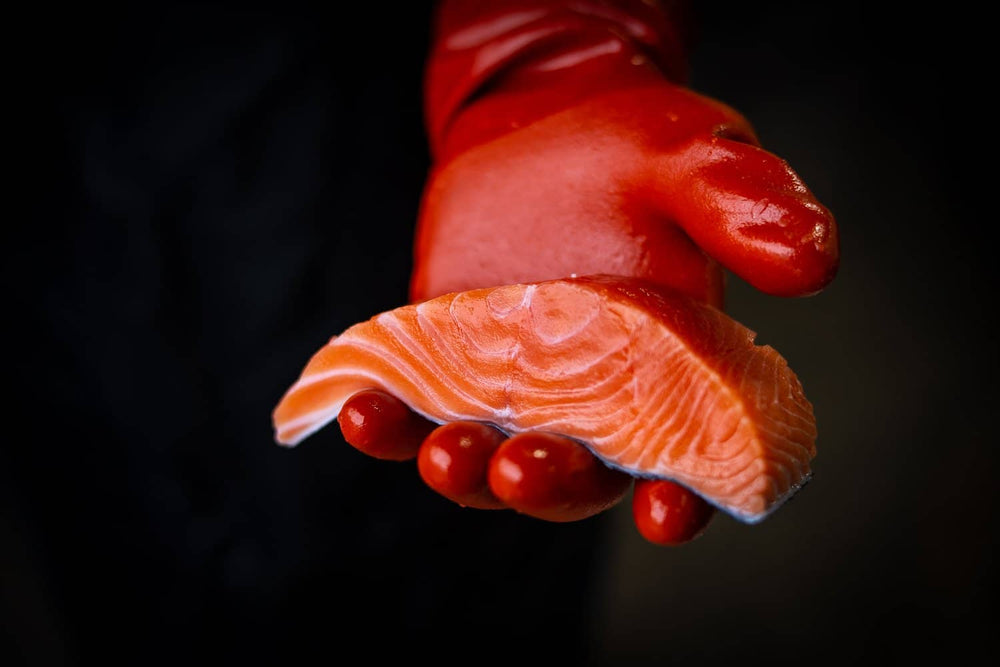 
                  
                    Catch Sitka Alaskan hook & line wild-caught king salmon fillet.
                  
                
